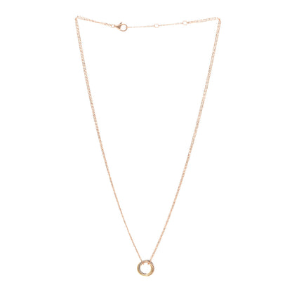 Cartier 18K Pink Yellow White Gold Trinity Double Chain Pendant Necklace 3 of 5