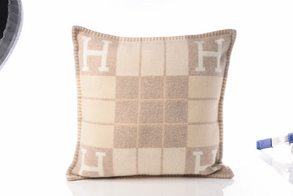 Hermes Wool Cashmere Avalon III Pillow PM Coco Camomille 1 of 9