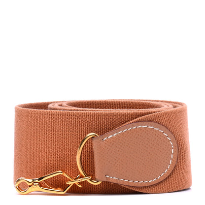 Hermes Toile Courchevel Shoulder Strap Gold 1 of 4
