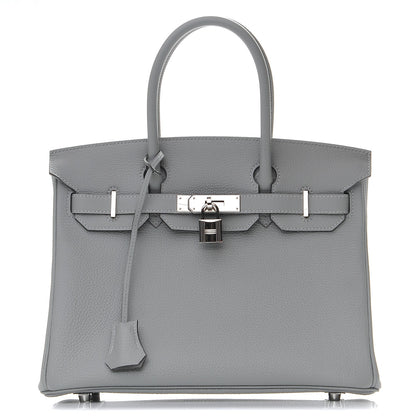 Hermes Togo Birkin 30 Gris Mouette 1 of 26