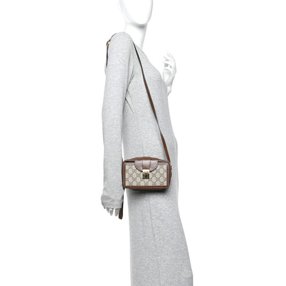 Gucci GG Supreme Monogram Mini Clasp Bag Beige Brown 2 of 10