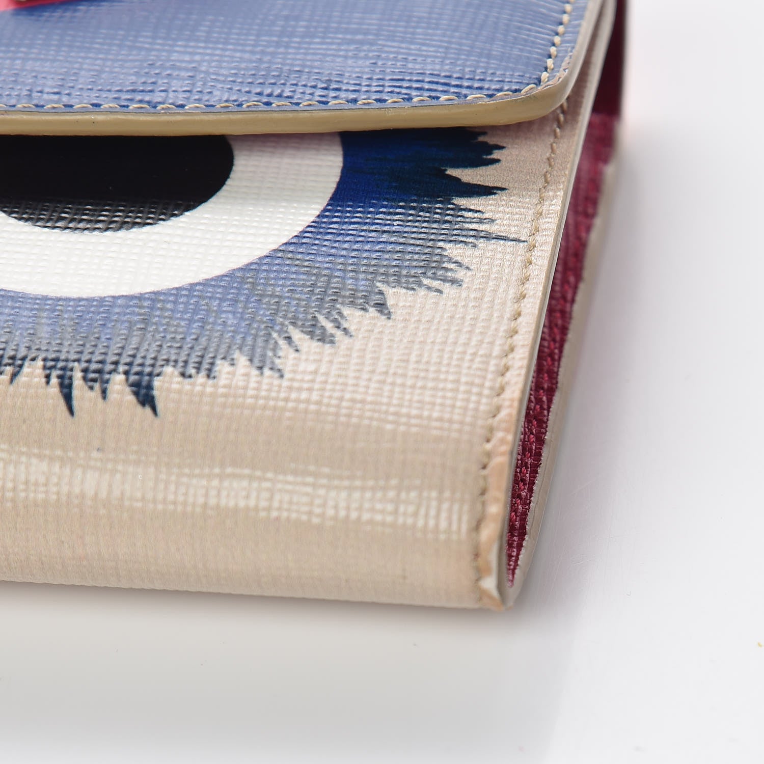 Fendi Vitello Elite Crystal Eye Monster Simply Continental Wallet Bellini Multicolor 10 of 12