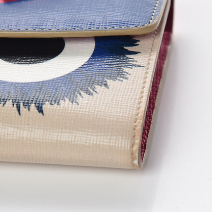 Fendi Vitello Elite Crystal Eye Monster Simply Continental Wallet Bellini Multicolor 10 of 12