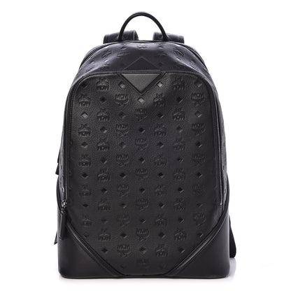 MCM Calfskin Ottomar Monogram Duke Backpack Black 1 of 9