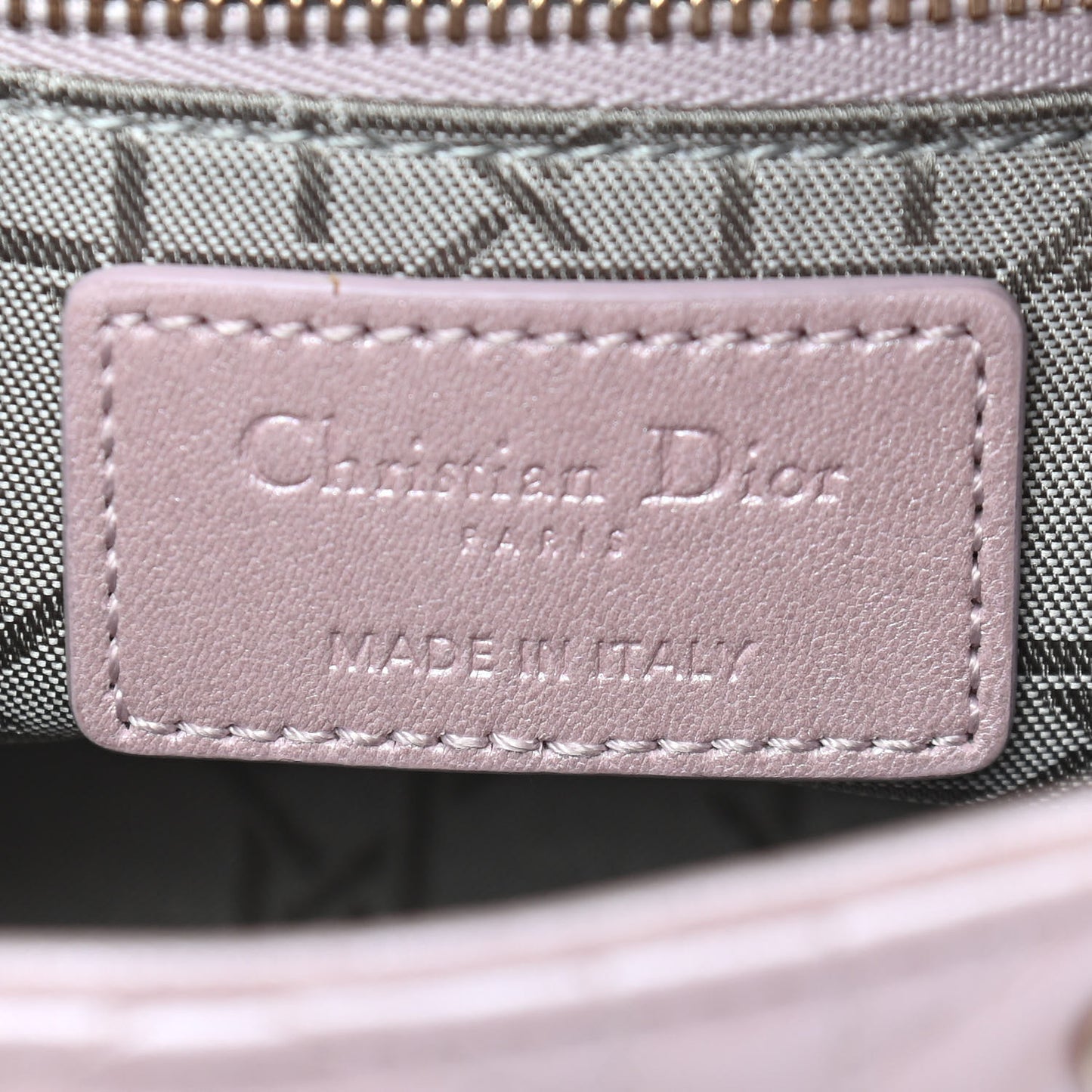 Metallic Lambskin Cannage Mini Lady Dior Lotus
