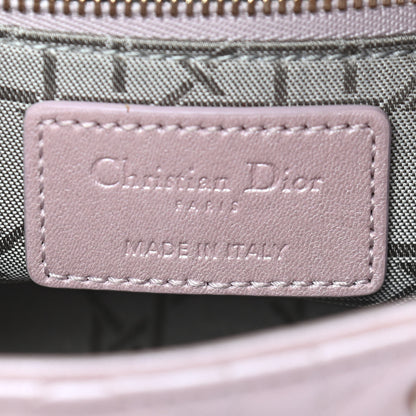 Christian Dior Metallic Lambskin Cannage Mini Lady Dior Lotus 6 of 9