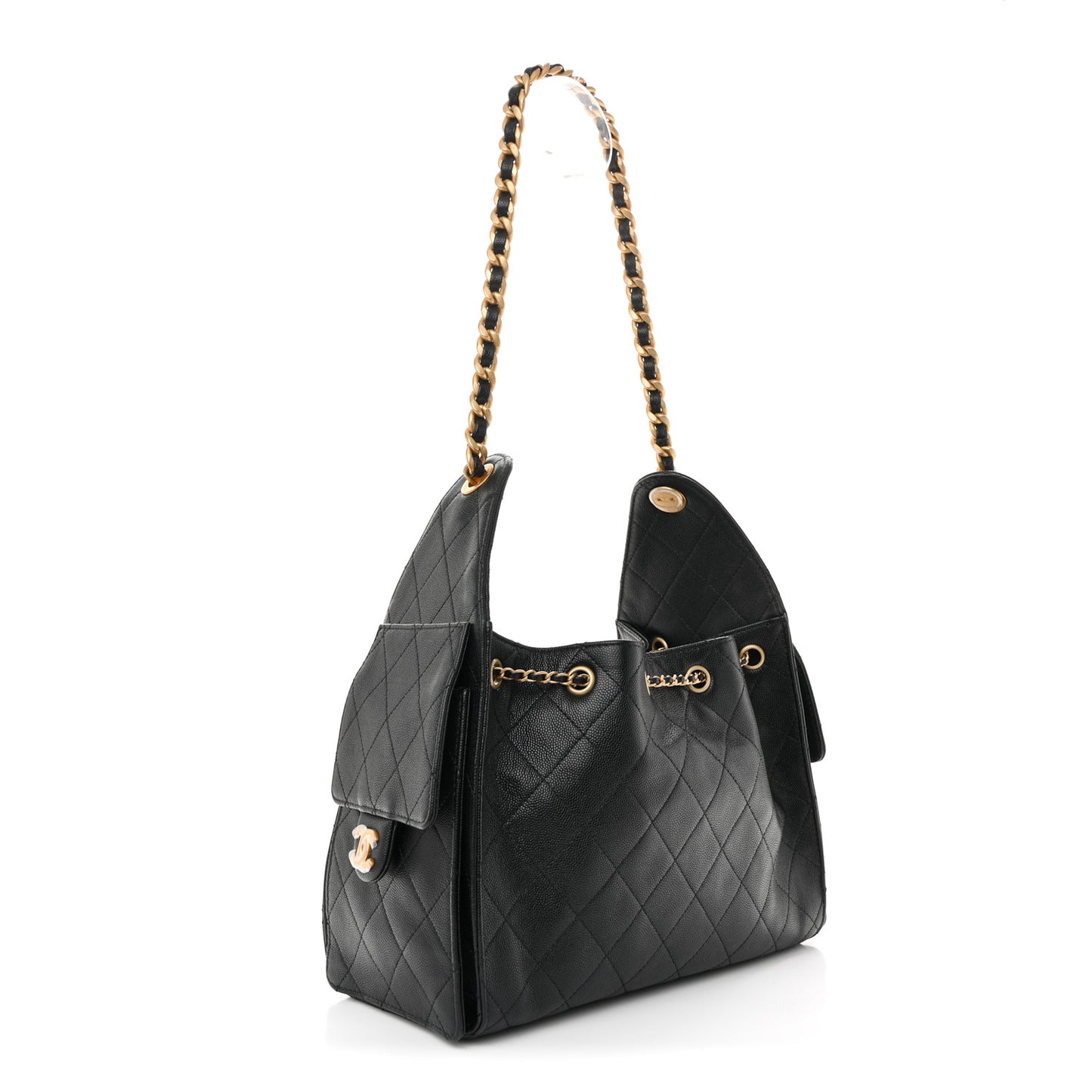 Caviar Quilted Small Chanel 25 Handbag Black