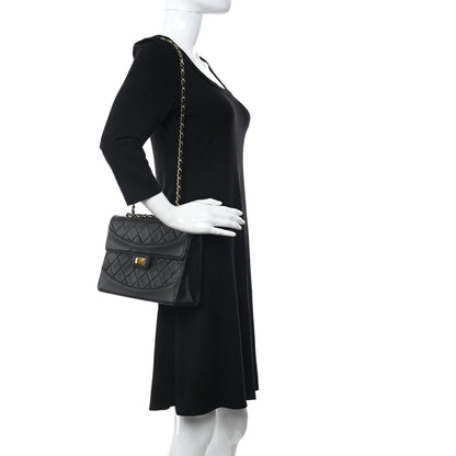 Chanel Lambskin Quilted Medium Mademoiselle Single Flap Black 2 of 13