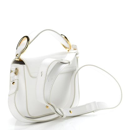 Chloe Shiny Calfskin Suede Mini C Double Carry Brilliant White 3 of 14