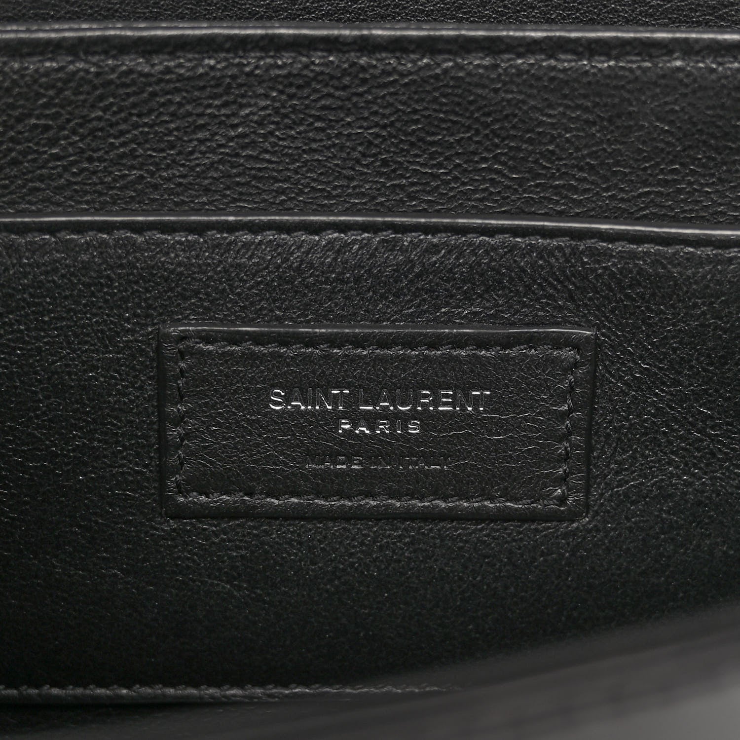 Saint Laurent Glazed Calfskin Monogram Medium Solferino Satchel Black 6 of 9