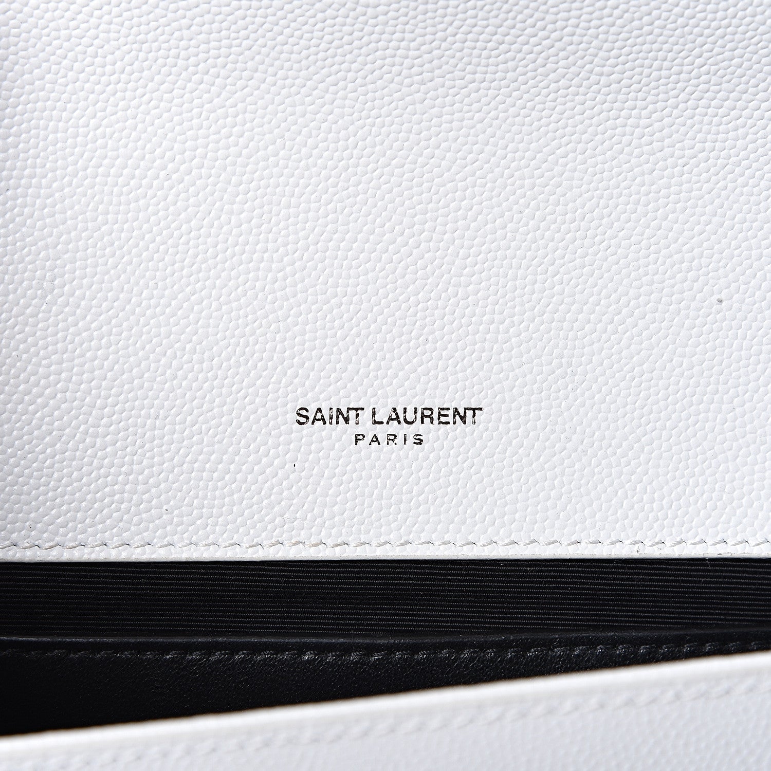 Saint Laurent Grain De Poudre Small Monogram Kate Satchel Porcellana Black 5 of 9