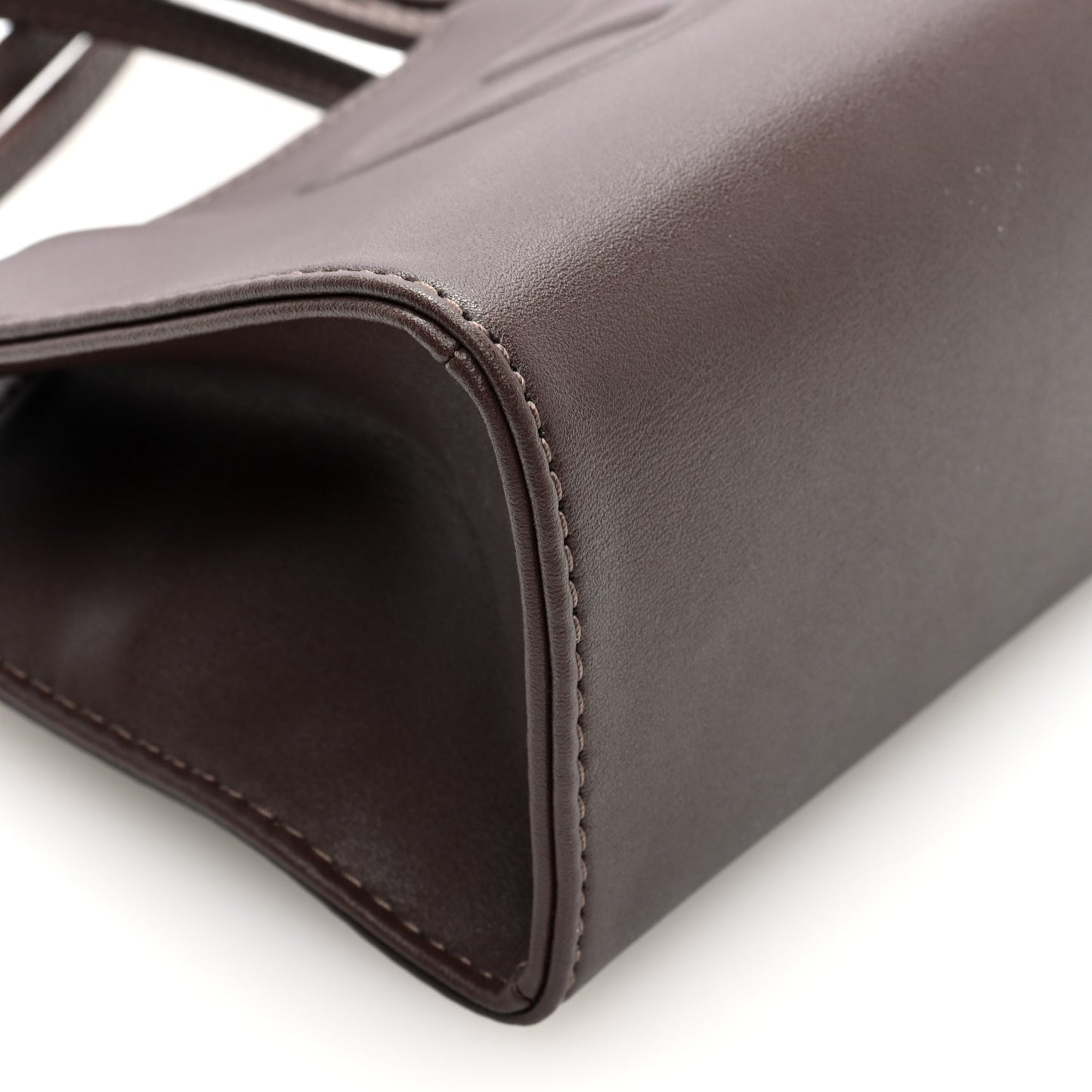 Vegan Leather Small Shopping Bag Chocolate