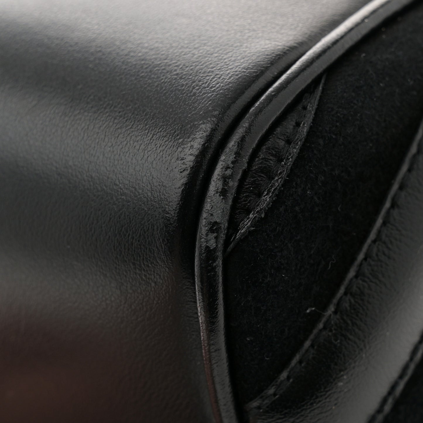 Calfskin Suede Matelasse Monogram Lou Camera Bag Black