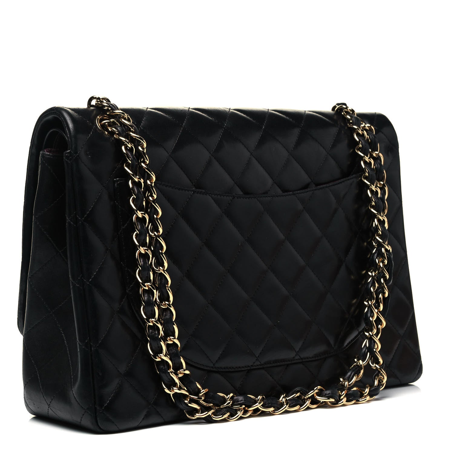 Chanel Lambskin Quilted Maxi Double Flap Black 3 of 9