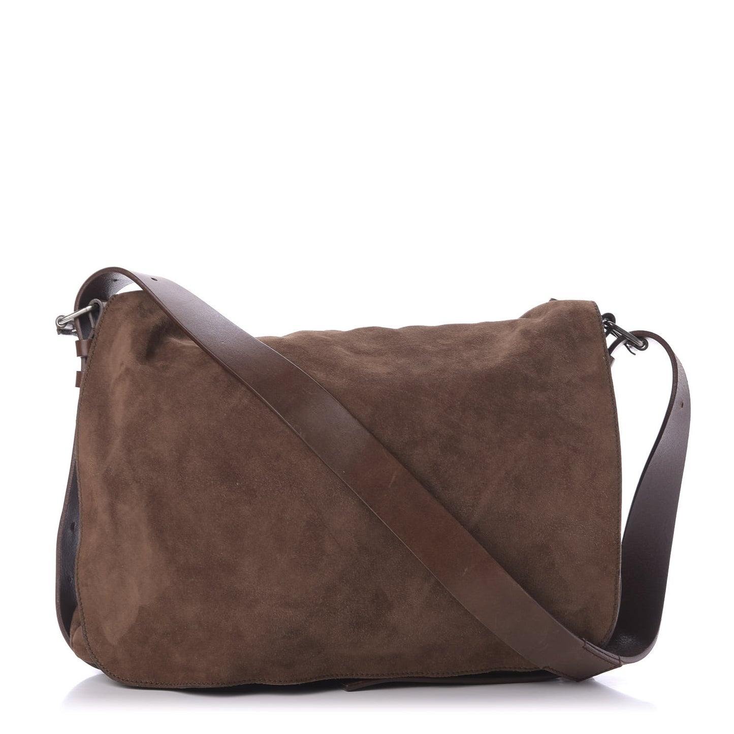 Baby Daim Suede Messenger Bag Brown