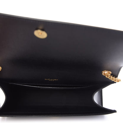 Saint Laurent Grain De Poudre Medium Classic Monogram Kate Satchel Black 5 of 8