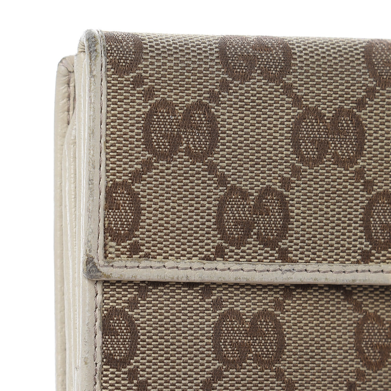 Gucci Monogram Metal Bar Continental Flap Wallet Off White 11 of 17