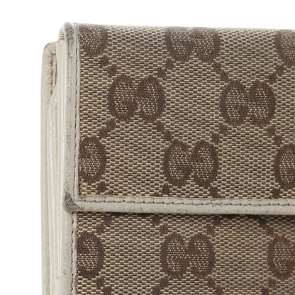 Gucci Monogram Metal Bar Continental Flap Wallet Off White 11 of 17