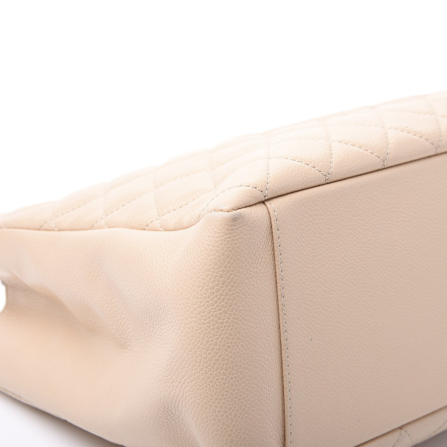 Caviar Quilted Grand Shopping Tote GST Beige Clair