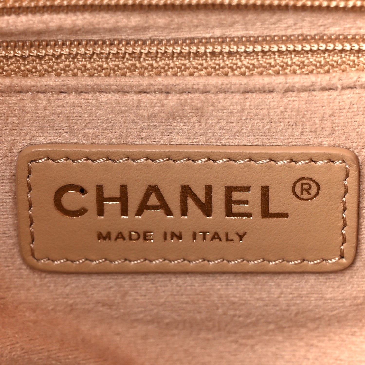 Chanel Caviar Deauville Drawstring Bucket Bag Beige 6 of 11