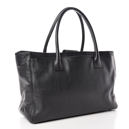 Chanel Calfskin Cerf Executive Shopper Tote Black 3 of 10