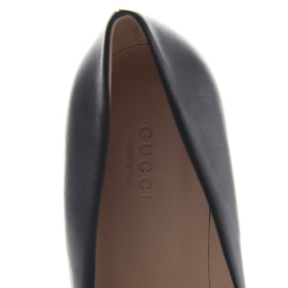 Gucci Calfskin Horsebit Ballerina Flats 40 Black 6 of 8