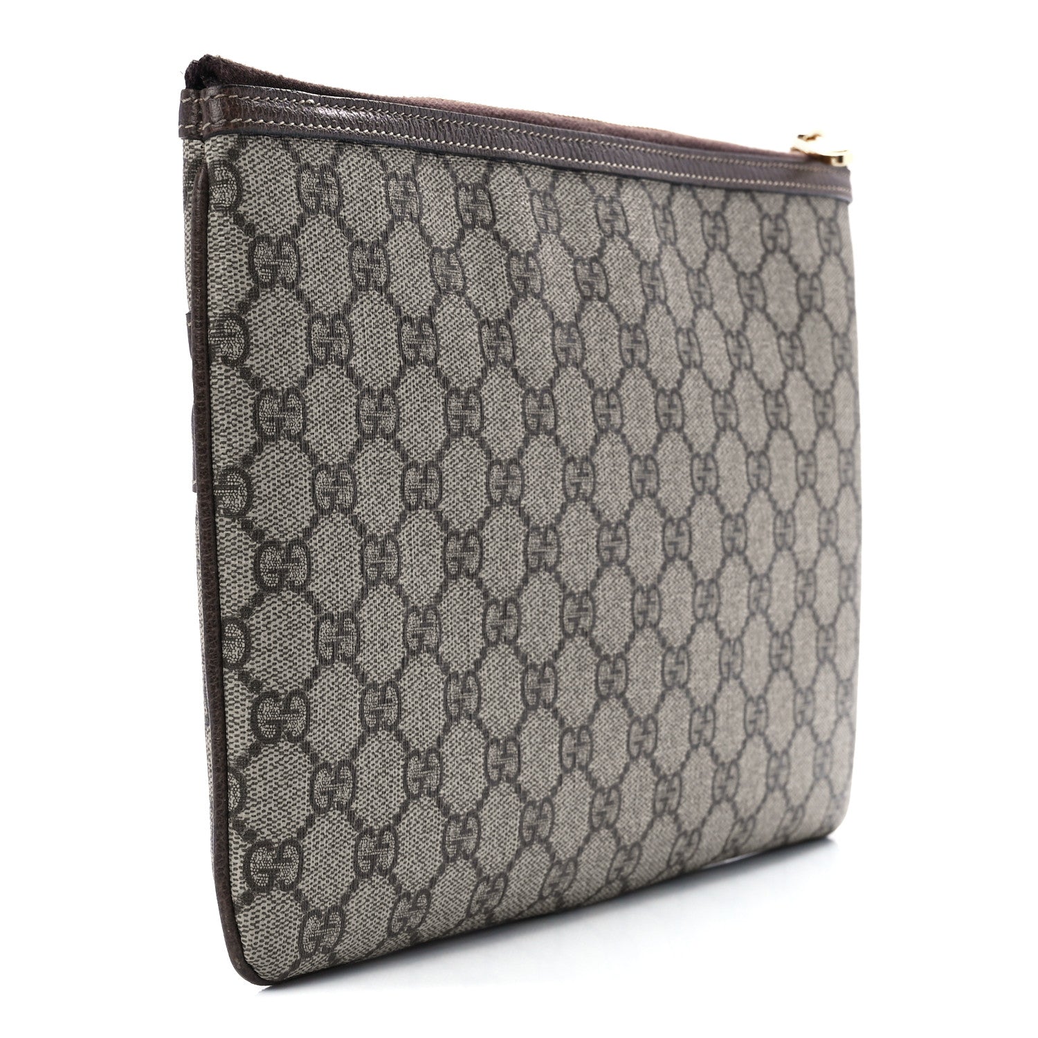 Gucci GG Supreme Monogram Large Ophidia Pouch Clutch Brown 3 of 11