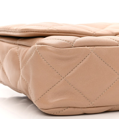 Chanel Lambskin Quilted Large CC Funky Town Flap Beige 9 of 11