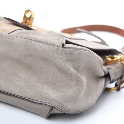Chloe Suede Calfskin Small Lexa Shoulder Bag Motty Grey 9 of 12