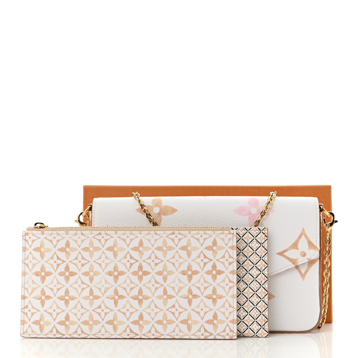 Louis Vuitton Monogram Giant By The Pool 2.0 Felicie Pochette Chain Wallet Beige 11 of 11