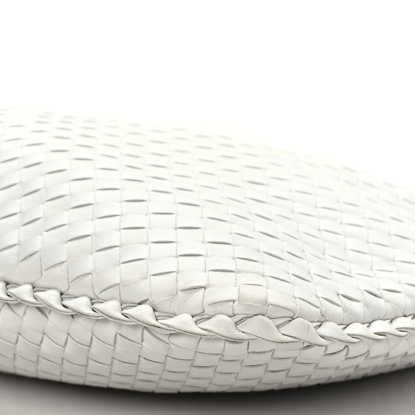 Nappa Intrecciato Large Veneta Hobo White