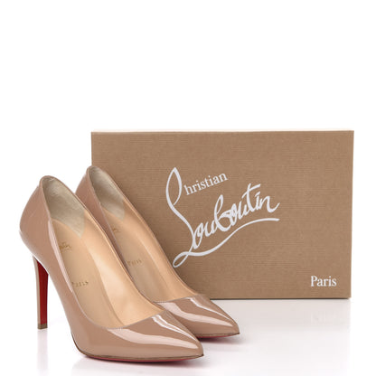 Christian Louboutin Patent Pigalle 100 Pumps 37.5 Nude 8 of 8