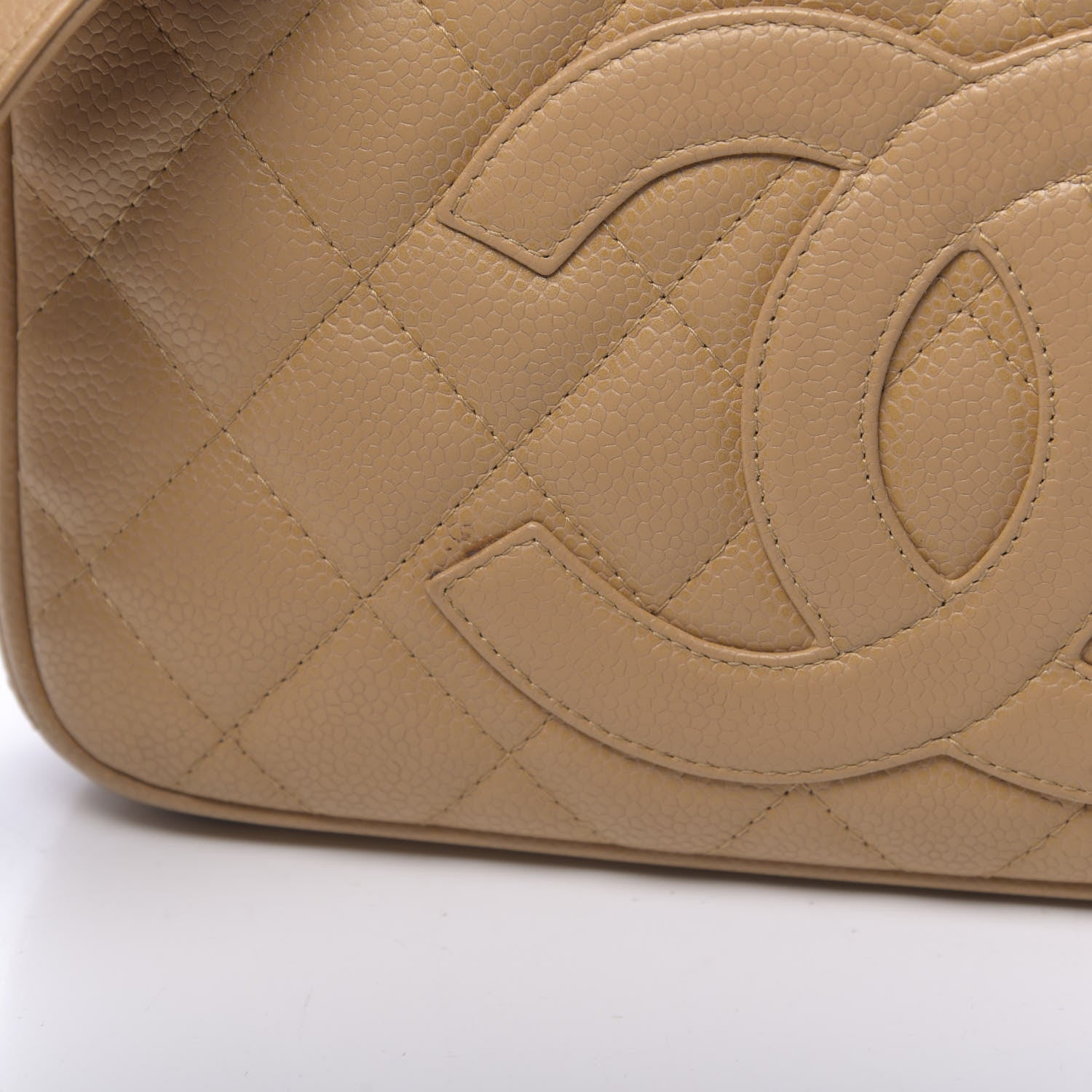 Chanel Caviar Quilted Timeless CC Shoulder Bag Beige 11 of 15