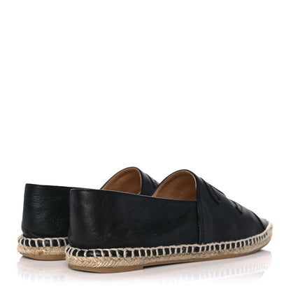 Chanel Lambskin CC Espadrilles 37 Black 4 of 9