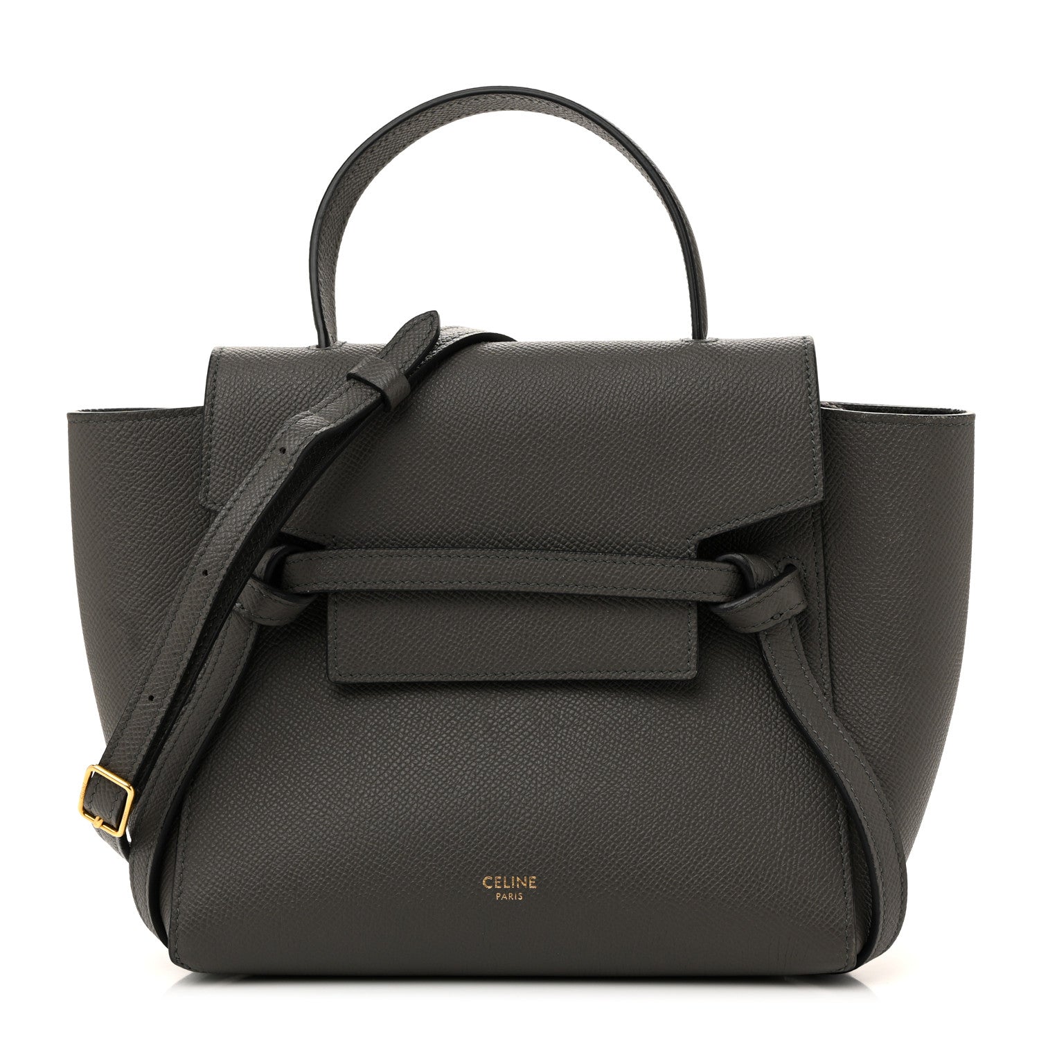 Celine Grained Calfskin Nano Belt Bag Grey 2 of 25
