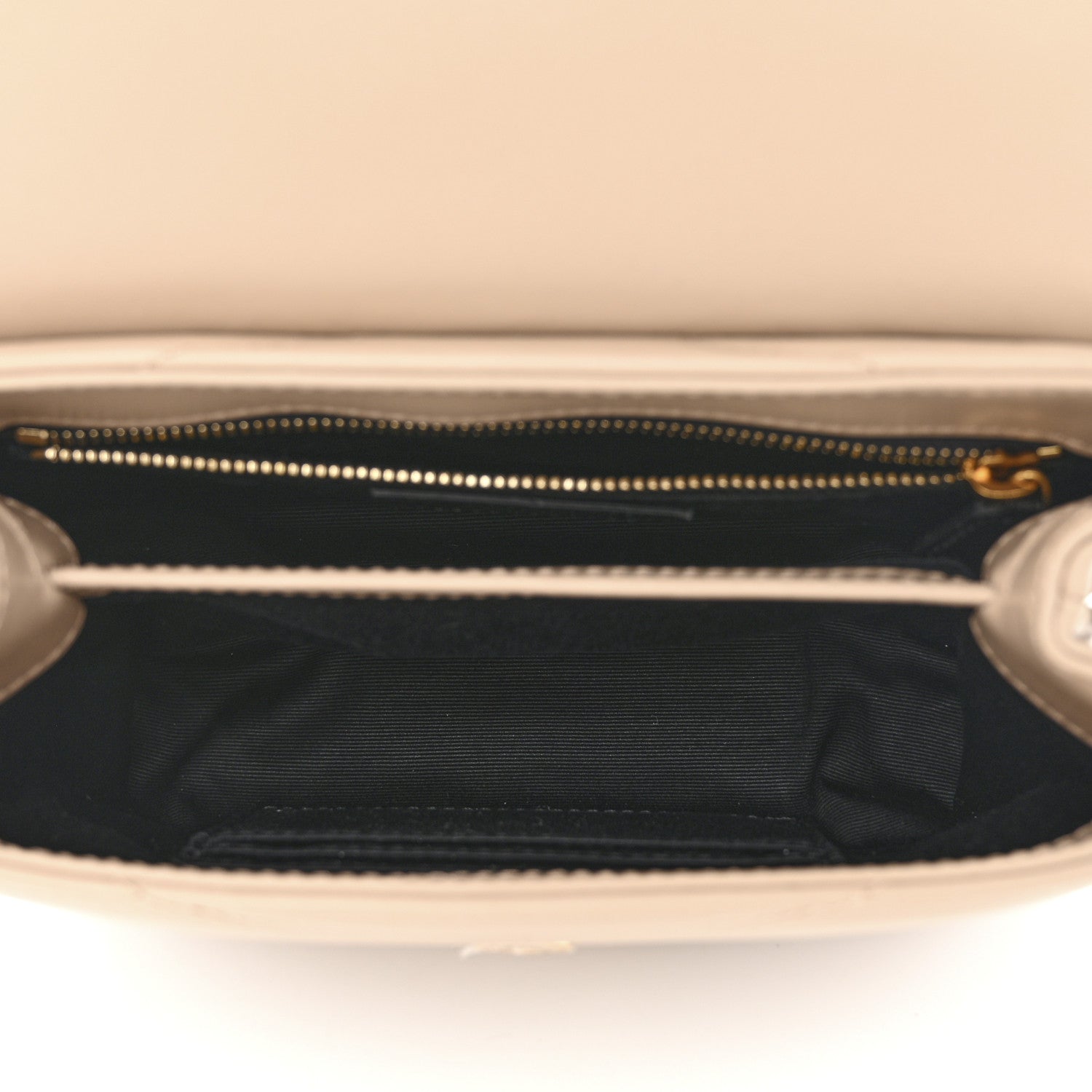 Saint Laurent Calfskin Y Quilted Monogram Toy Loulou Crossbody Bag Dark Beige 5 of 13