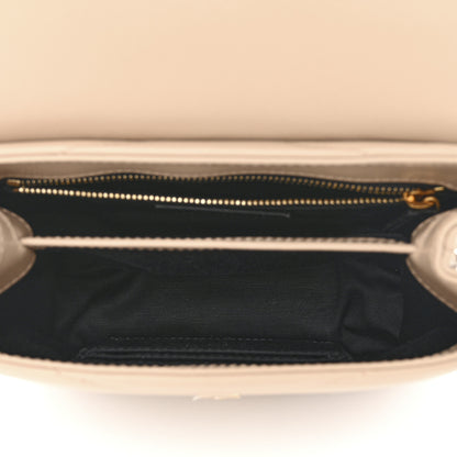 Saint Laurent Calfskin Y Quilted Monogram Toy Loulou Crossbody Bag Dark Beige 5 of 13