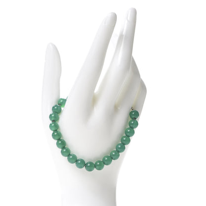 David Yurman Sterling Silver Green Onyx 8mm Spiritual Beads Bracelet 2 of 4