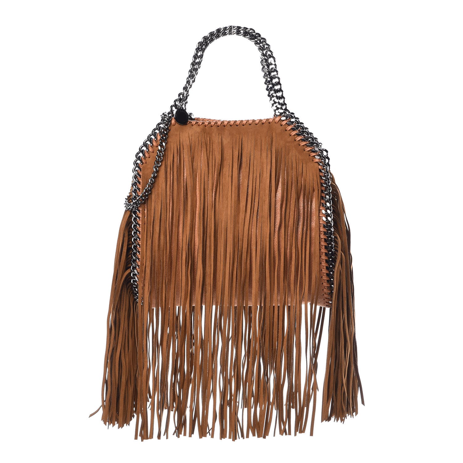 Stella McCartney Eco Suede Mini Fringe Falabella Tote Tan 1 of 10