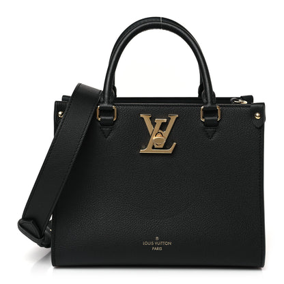 Louis Vuitton Calfskin Lock & Go Tote Black 1 of 9