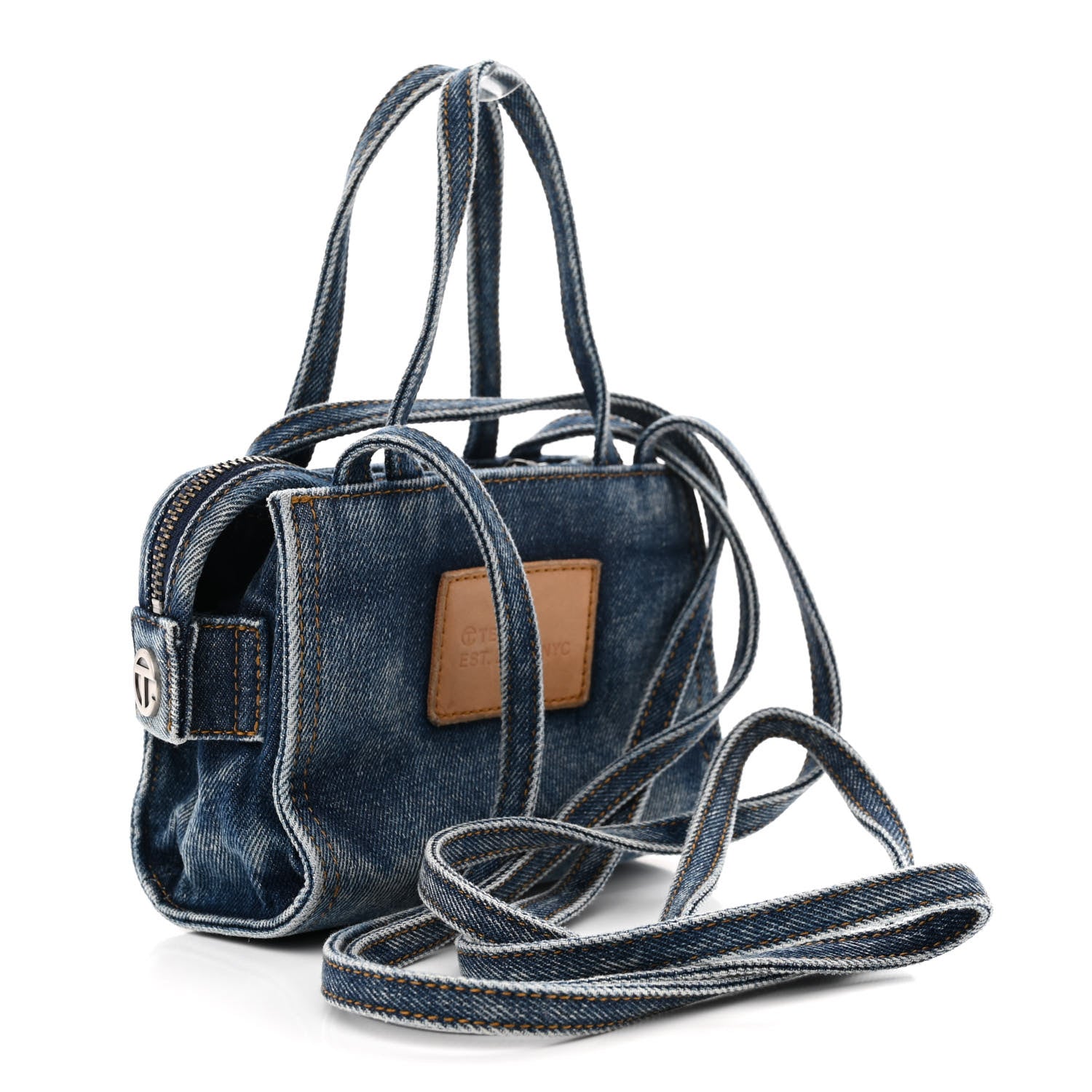 Telfar Denim Small Shopping Bag Blue 3 of 10