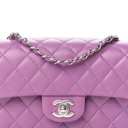 Chanel Lambskin Quilted Mini Rectangular Flap Purple 10 of 11