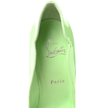 Christian Louboutin Patent Hot Chick 100 Pumps 38 Tropique 7 of 8