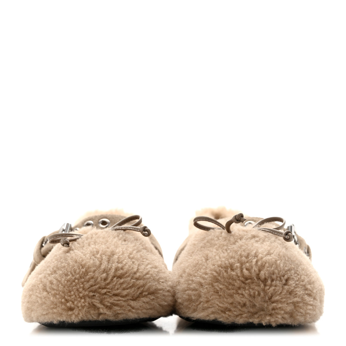Shearling Mary Jane Ballerina Flats 40 Deserto