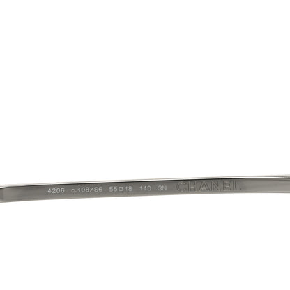 Chanel Round Spring Sunglasses 4206 Silver 5 of 7