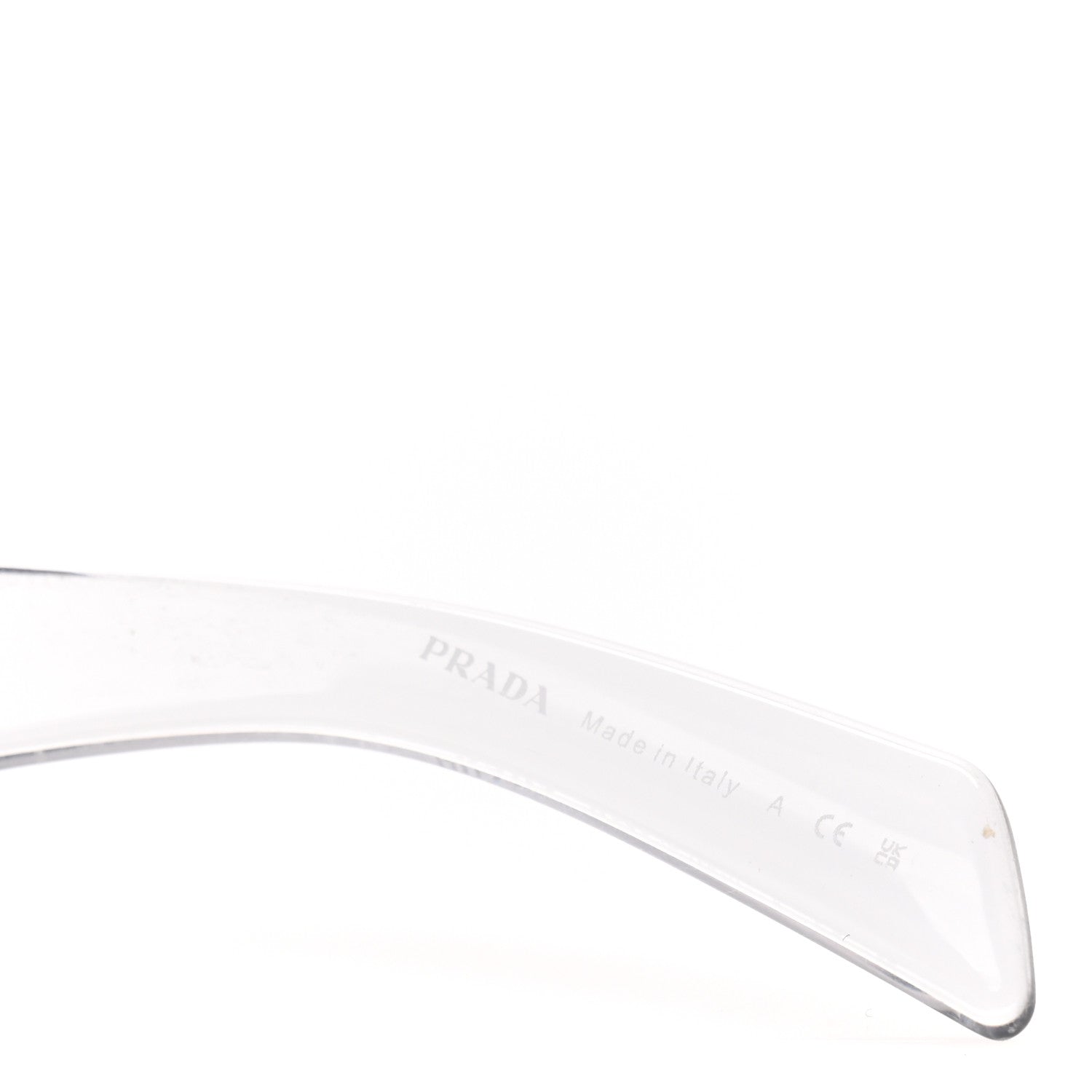 Prada Acetate Symbole Sunglasses SPR A19 Transparent Grigio 5 of 8