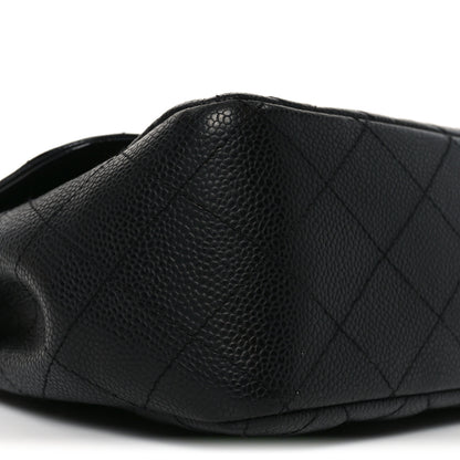 Chanel Caviar Quilted Jumbo Single Flap Black 9 of 10