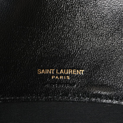 Saint Laurent Lambskin Chevron Quilted Medium Loulou Black 7 of 11