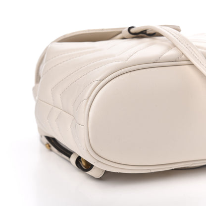 Gucci Calfskin Matelasse GG Marmont Flap Backpack White 7 of 9