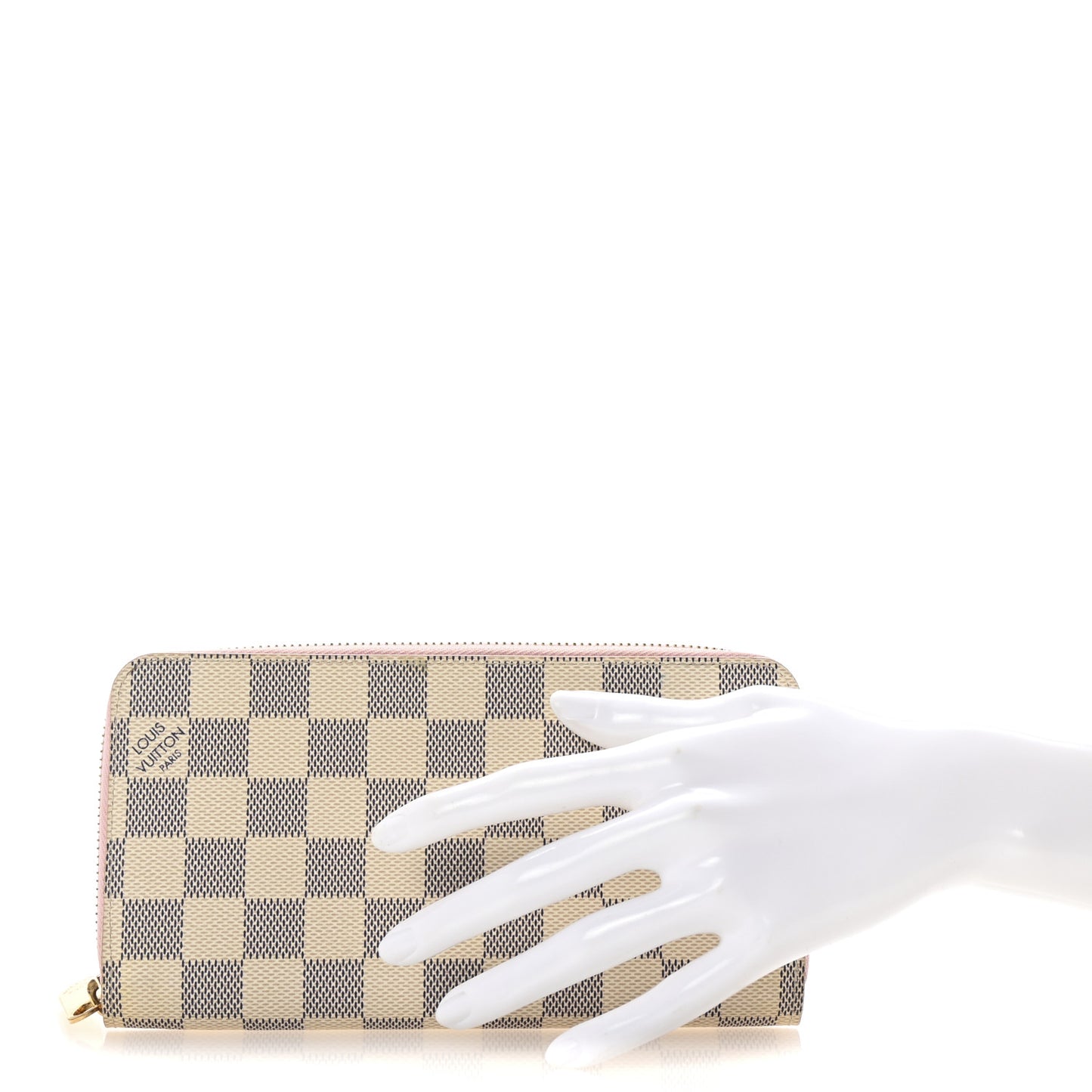 Damier Azur Zippy Wallet Rose Ballerine